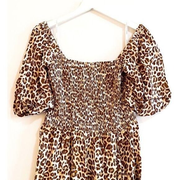 NWT Faithfull the Brand Dress Ilaria Leopard Mini Dress, size US10 - Picture 7 of 14